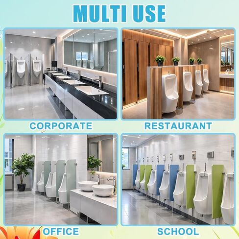 12 Pack Urinal Screen Deodorizer, 3D Anti-Splash Design, 3 Scents Ocean Lemon Orange, Long Lasting Odor Control Urinal Mats for Men Toilets Restroom Office School Mall Hotel Commercial Use in Kuwait