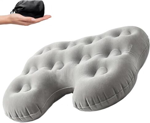Inflatable Stadium Seat Cushion: Portable & Lightweight Airplane Seat Cushion - Ideal for Office Chairs, School Bleachers, Stadium Seats, Wheelchairs, Ergonomic Travel Air Pad in Kuwait