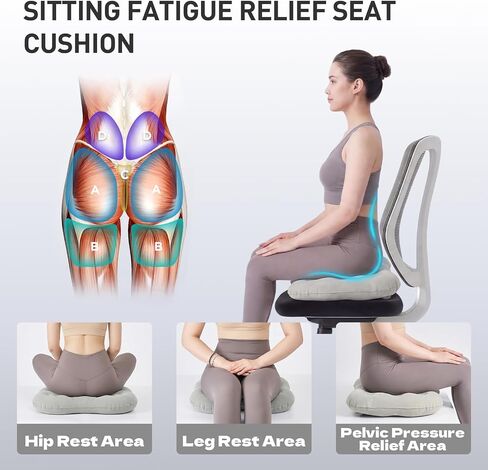 Inflatable Stadium Seat Cushion: Portable & Lightweight Airplane Seat Cushion - Ideal for Office Chairs, School Bleachers, Stadium Seats, Wheelchairs, Ergonomic Travel Air Pad in Kuwait