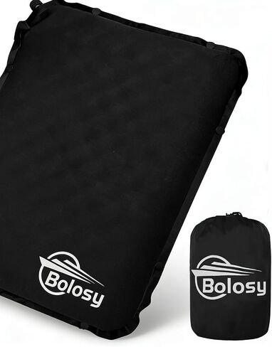 Bolosy 2 Pack Waterproof Inflatable Seat Cushion Button-Attachable Self-Inflating Memory Foam Stadium Seats for Air Travel Backpacking Sports Events Outdoors Camping Car Pad in Kuwait
