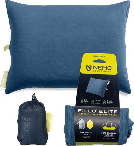 NEMO Fillo Elite Ultralight Pillow | Inflatable Backpacking Pillow for Travel, Backpacking, and Camping, Huckleberry in Saudi Arabia