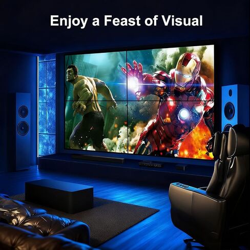4K HDMl Video Wall Controller 2x2, 180° Rotate Video Wall Processor with IR Remote, 8 Splicing Modes 1x1 1x2 1x3 1x4 2x1 3x1 4x1, Combine 4 Screens into 1 Wall Display in Kuwait