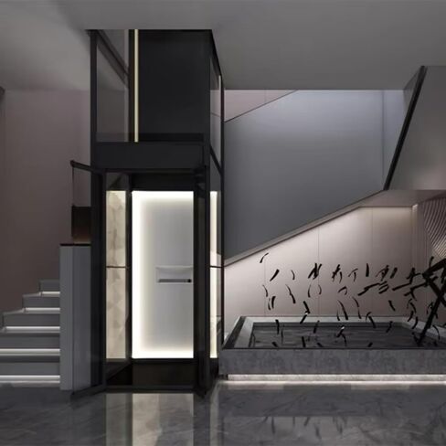 Home Elevator Residential Elevator with Glass Panoramic Cabin Indoor Home Lift for Luxury Villa and Duplex House Space Saving Design Silent Operation 500kg Capacity in Kuwait