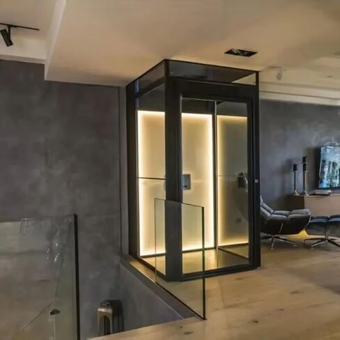 Home Elevator Residential Elevator with Glass Panoramic Cabin Indoor Home Lift for Luxury Villa and Duplex House Space Saving Design Silent Operation 500kg Capacity in Kuwait