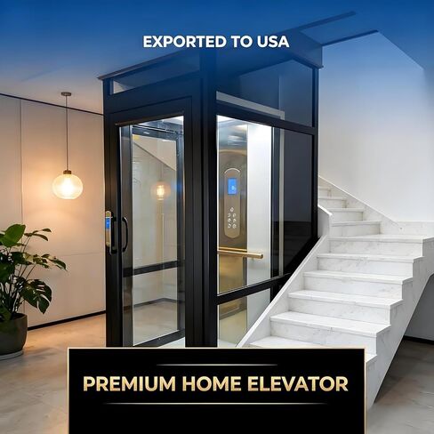 Home Elevator Residential Elevator with Glass Panoramic Cabin Indoor Home Lift for Luxury Villa and Duplex House Space Saving Design Silent Operation 500kg Capacity in Kuwait