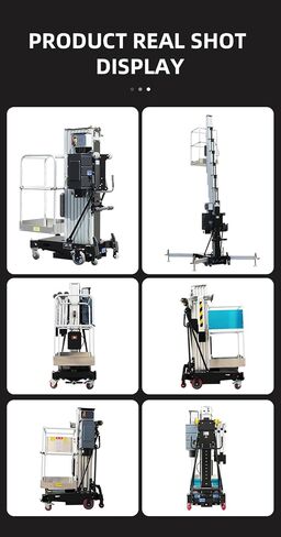 8m–12m Single Mast Aluminum Alloy Aerial Work Lift Electric Vertical Maintenance Platform for Warehouse Ceiling Repair Compact Portable Design Customizable in Kuwait