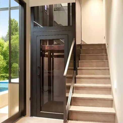 Home Elevator Residential Elevator for Existing Homes No Pit No Machine Room Indoor Home Lift Compact Space Saving Design 2-3 Story House Elevator for Seniors and Families in Kuwait