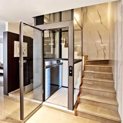 Home Elevator Residential Elevator with Compact Cabin Design Pitless Indoor Home Lift for Townhouse and Private House Modern Glass House Elevator for Indoor Space Saving in Kuwait