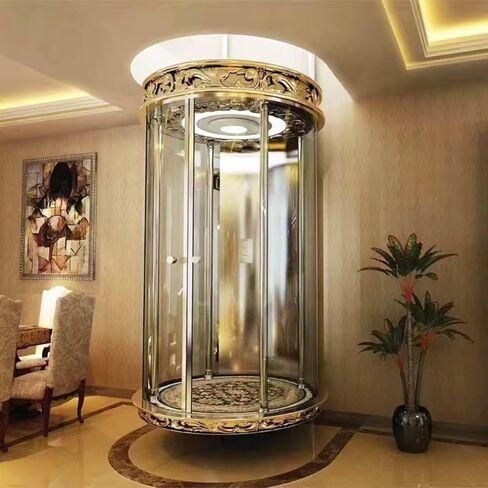 Home Elevator Residential Elevator with Compact Cabin Design Pitless Indoor Home Lift for Townhouse and Private House Modern Glass House Elevator for Indoor Space Saving in Kuwait