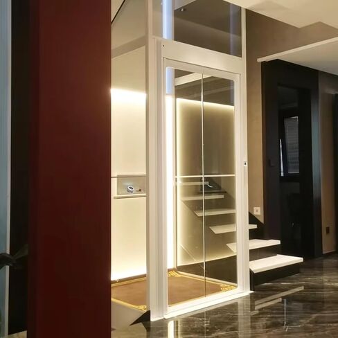 Home Elevator Residential Elevator with Compact Cabin Design Pitless Indoor Home Lift for Townhouse and Private House Modern Glass House Elevator for Indoor Space Saving in Kuwait