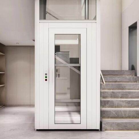 Home Elevator Residential Elevator with Compact Cabin Design Pitless Indoor Home Lift for Townhouse and Private House Modern Glass House Elevator for Indoor Space Saving in Kuwait