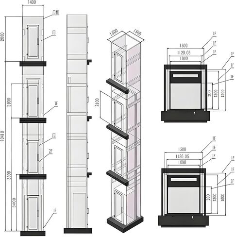 Residential Hydraulic Elevator for Villas, 500kg Indoor Home Lift with Anti Fall Protection, Emergency Descent System and Quiet Hydraulic Operation in Kuwait