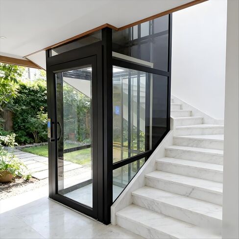 Home Elevator, No Pit No Machine Room Residential Elevator, Compact Small Footprint Space Saving Villa Elevator, for 2-3 Floors Duplex Townhouse Indoor Private Home Use Without Structural Damage in Kuwait