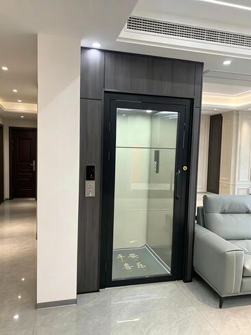 مصعد منزلي هيدروليكي صغير، مصعد فيلا سكنية مدمج بوزن 500 كجم مع نظام إنقاذ في حالات الطوارئ، تشغيل داخلي هادئ لمنازل كبار السن والعائلات in Kuwait