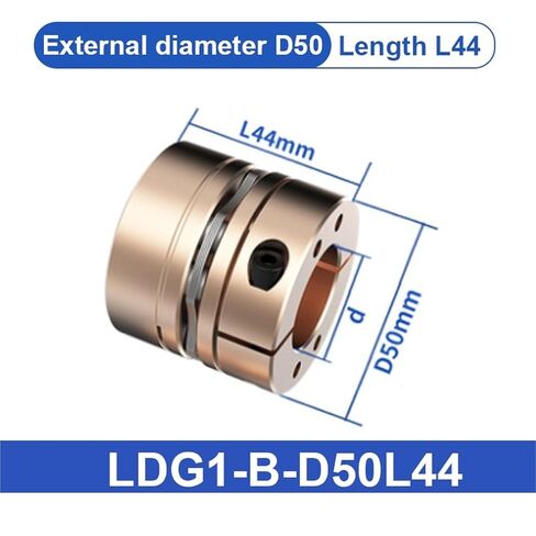 Servo to Shaft Coupler D50L44 12/13/14/15-26mm Rigidity Flexible 8 Screw Diaphragm Coupling 1Pcs(25X25) in Saudi Arabia