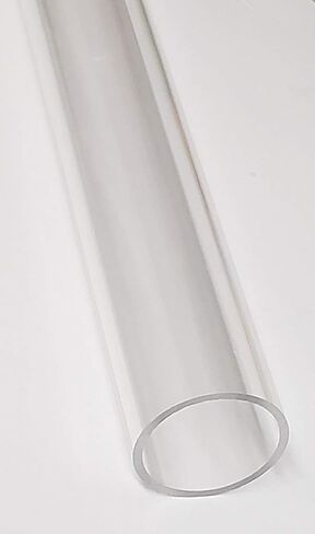 1 Length 2" OD x 1 3/4" ID x 18" INCH LONG CLEAR EXTRUDED ACRYLIC PLEXIGLASS ROUND TUBE - 1/8" WALL - 50.8mm in Kuwait