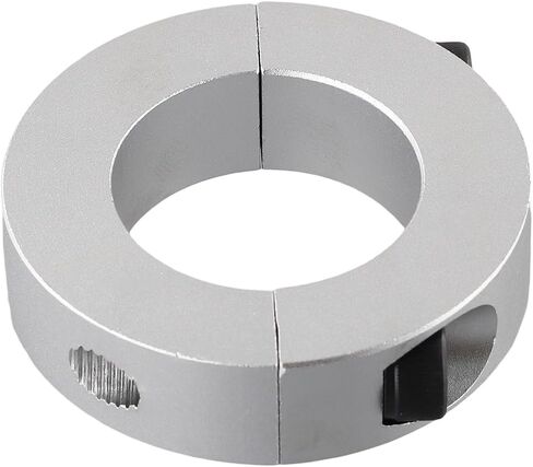 Double Split Shaft Clamp Collar 45mm 50mm 55mm 60mm Aluminum Alloy Secure for stabilizer for Industrial Metalworking Shafts Silver Finish Easy Install 1pc(45mm) in Kuwait