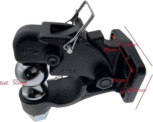 Pintle هوك كومبو مع 50 مللي متر الكرة وصلة مقطورة سحب الثقيلة 8 طن RV الكرة أجزاء ملحقات العربة مكونات القافلة in Kuwait