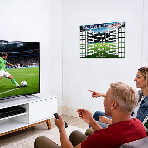 بضائع كأس العالم 2026، ملصق مغناطيس للثلاجة لجدول كأس العالم، مجموعة مغناطيسية سميكة مقاومة للماء وقابلة للمسح الجاف هدية لمحبي كرة القدم وديكور المنزل in Kuwait