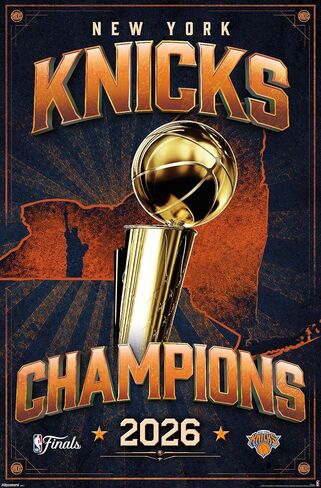 ملصق حائط بشعار فريق NBA New York Knicks - 2026 NBA Finals، مقاس 34 بوصة × 22.4 عرض، إصدار ممتاز غير مؤطر in Kuwait