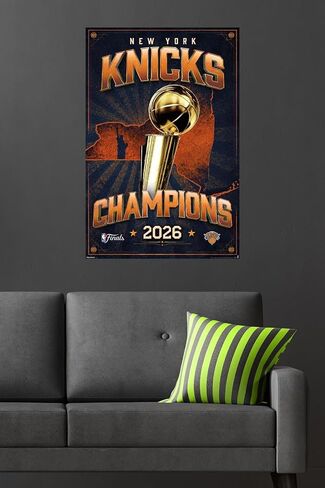 ملصق حائط بشعار فريق NBA New York Knicks - 2026 NBA Finals، مقاس 34 بوصة × 22.4 عرض، إصدار ممتاز غير مؤطر in Kuwait