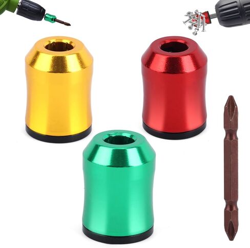 3pcs Strong Magnetic Screw Rings, Upgrade Screwdriver Head Magnetic Ring with Non-Slip Design with Double-Ended Hex Screwdriver Bit Holder for Power Drills Woodworking Mechanics & DIY Repairs in Kuwait