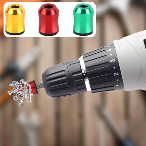 3pcs Strong Magnetic Screw Rings, Upgrade Screwdriver Head Magnetic Ring with Non-Slip Design with Double-Ended Hex Screwdriver Bit Holder for Power Drills Woodworking Mechanics & DIY Repairs in Kuwait
