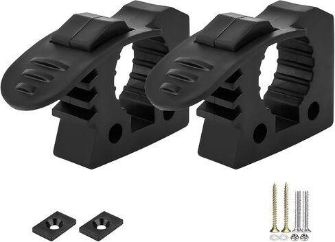 Kryonix Rubber Clamp,Shovel Mount,Quick Fist Mount Clamps for 1.18" to 1.57" Diameter Objects,Heavy Duty Black Rubber,2 Pack with Mounting Hardware for Garage,Offroad,Trucks, ATVs,Boats in Kuwait