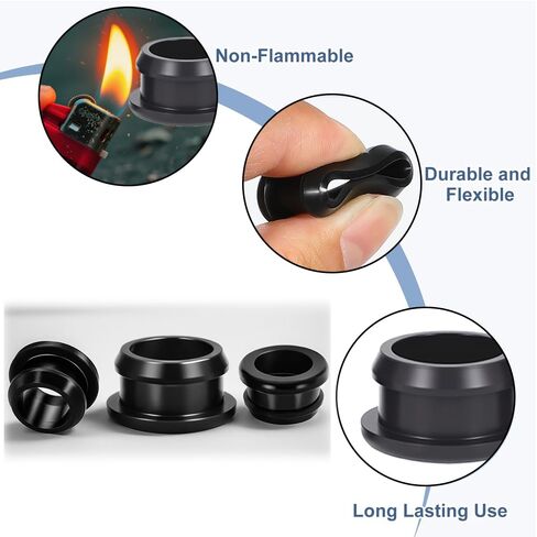 Silicone Rubber Grommet for 25mm Hole - Flexible, Durable Wire Protection, Heat & Cold Resistant (20mm Inner Dia.) in Kuwait