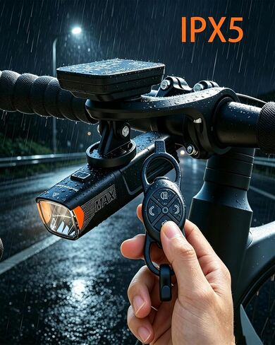 Kingkong X7MAX Bike Light, Super Bright High/Low Beam Modes, Garmin & Wahoo Compatible, Replaceable 18650 Battery, USB Rechargeable Waterproof Bicycle Headlight for Road & Mountain Night Riding in Kuwait