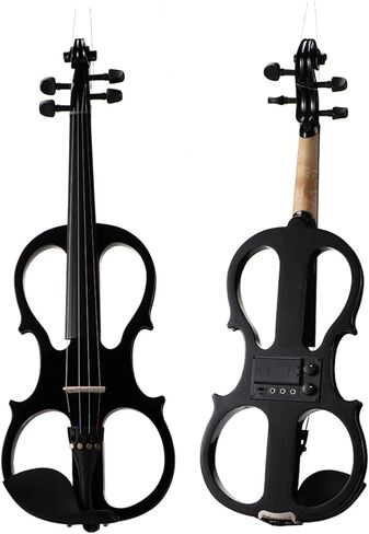 Electric violin 4/4 full-size; Black silent electric violin in Kuwait