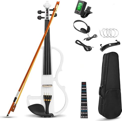 4/4 full-size silent electric violin white in Kuwait
