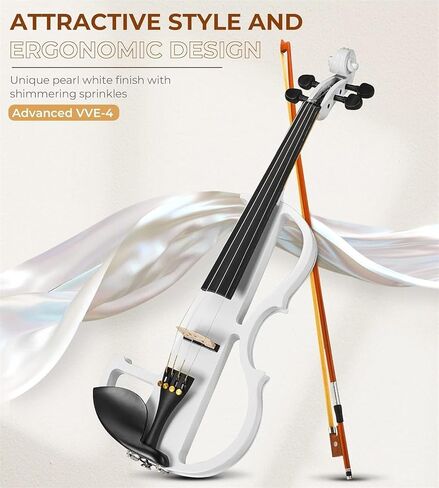 4/4 full-size silent electric violin white in Kuwait