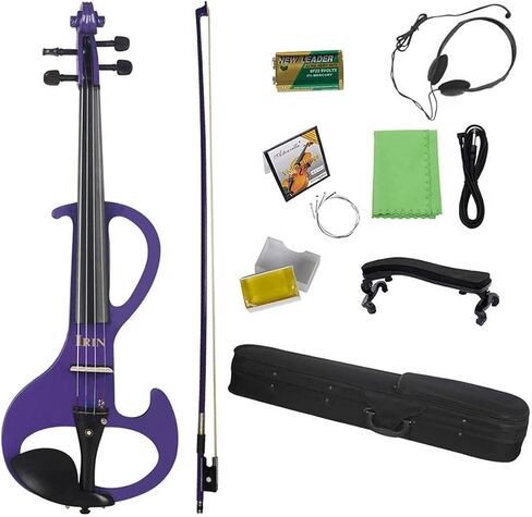 Professional 4/4 electric violin, violin string instrument, purple in Kuwait