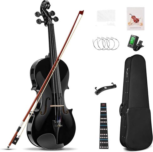 Original sound violin; Full size black suitable for beginners (3/4) in Kuwait