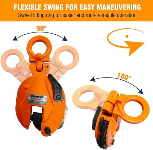 Plate Lifting Clamp 2200lb, 1Ton Load Capacity Vertical Plate Clamp, Vertical Plate Lifting Clamps Jaw Opening up to 0.6 inch,Welding Clamp for Lifting Transporting and Building in Saudi Arabia