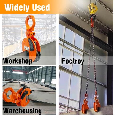 Plate Lifting Clamp 2200lb, 1Ton Load Capacity Vertical Plate Clamp, Vertical Plate Lifting Clamps Jaw Opening up to 0.6 inch,Welding Clamp for Lifting Transporting and Building in Saudi Arabia
