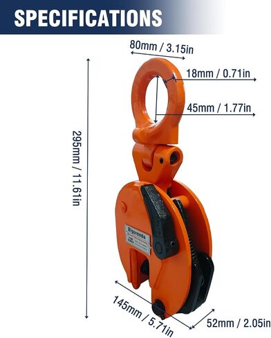 Plate Lifting Clamp 2200lb, 1Ton Load Capacity Vertical Plate Clamp, Vertical Plate Lifting Clamps Jaw Opening up to 0.6 inch,Welding Clamp for Lifting Transporting and Building in Saudi Arabia