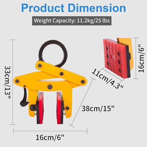 705 lbs Large Slab Stone Lfting Clamp, 0-2.6" A Shaped Heavy Duty Stone Lifter Equipment, Scissor Lifter Clamp, Stone Carry Clamps Slab Lifter for Concrete, Steel, Rocks, Curbstones and Glass in Kuwait