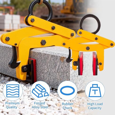 705 lbs Large Slab Stone Lfting Clamp, 0-2.6" A Shaped Heavy Duty Stone Lifter Equipment, Scissor Lifter Clamp, Stone Carry Clamps Slab Lifter for Concrete, Steel, Rocks, Curbstones and Glass in Kuwait