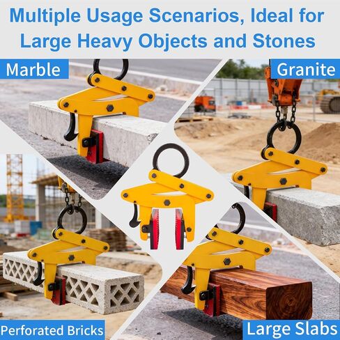 705 lbs Large Slab Stone Lfting Clamp, 0-2.6" A Shaped Heavy Duty Stone Lifter Equipment, Scissor Lifter Clamp, Stone Carry Clamps Slab Lifter for Concrete, Steel, Rocks, Curbstones and Glass in Kuwait