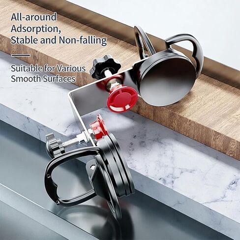 90 Degree Stone Seam Setter, Right Angle Alignment Tool with Rubber Suction Cups, Stainless Steel Frame for Countertop Installation in Kuwait