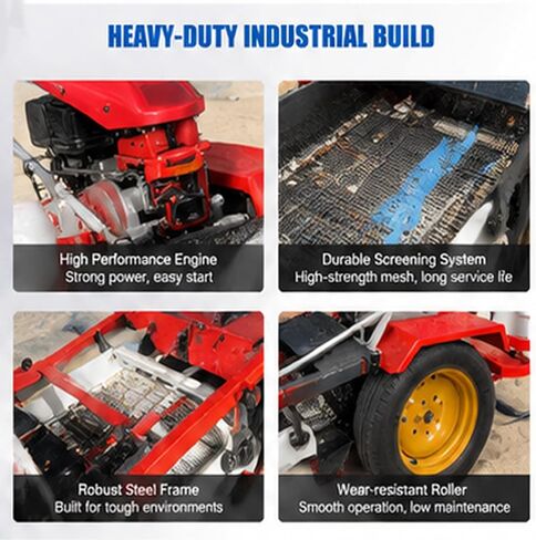 Hand Push Beach Cleaning Machine Manual Sand Screening Sifter Equipment for Sand Sifting, Coastal Maintenance Tourist Beach in Saudi Arabia