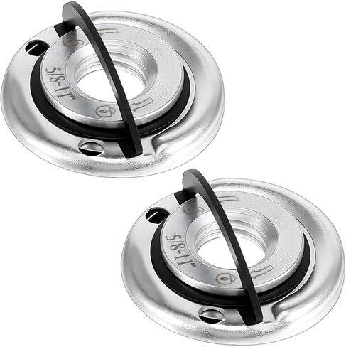 2 PCS Angle Grinder Flange Nuts, 5/8-11 Inch Locking Nut Thread Steel Grinder Nuts with Self-Locking, Tool-Free Quick Replacement for 4"/5"/7"/9" Angle Grinders for Fixing Cutting Discs in Kuwait