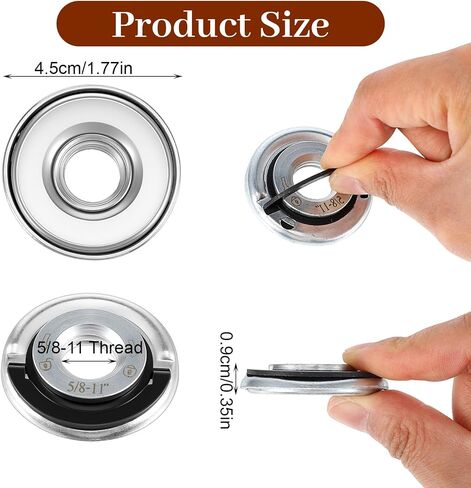 2 PCS Angle Grinder Flange Nuts, 5/8-11 Inch Locking Nut Thread Steel Grinder Nuts with Self-Locking, Tool-Free Quick Replacement for 4"/5"/7"/9" Angle Grinders for Fixing Cutting Discs in Kuwait