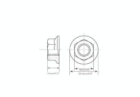 M10x1.25 Serrated Flange Hex Lock Nuts 10 Pcs 304 Stainless Steel 18-8, Full Thread, Hex Drive, Bright Finish in Kuwait