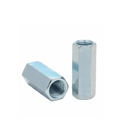 20-10pcs Carbon Steel Hexagonal Extension Nut M6-M20 Galvanized Double Thread Joint(M10x13x40-10pcs) in Kuwait