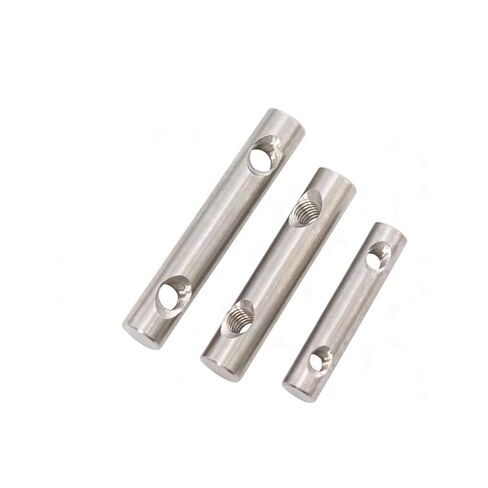 304 Stainless Steel Double-Hole Nuts - Cross-Hole Hammer & Vertical-Hole Cylindrical for Kids' Bed Assembly Kits(2pcs M5x90x8) in Kuwait