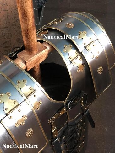 NauticalMart Roman Lorica Segmentata Segmentata Segmentata لوحة درع صدرية نحاسية مشذبة زي يمكن ارتداؤه in Kuwait