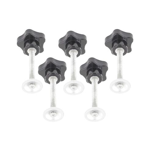 5pcs M8 Star Clamping Knob 30-95mm Thread Length Replacement Screw On Type Grips Plum Hand Tighten Nut(M8 x 45mm) in Kuwait